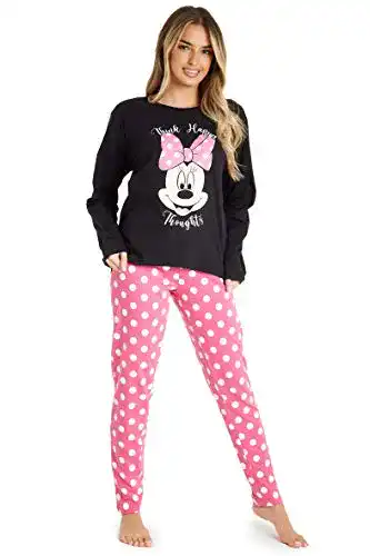 Pyjama für Damen im Disney Stitch Design, langer Schlafanzug