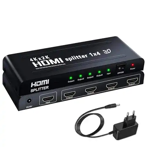 HDMI-Splitter Ozvavzk 4K 1 in 4 Ausgänge