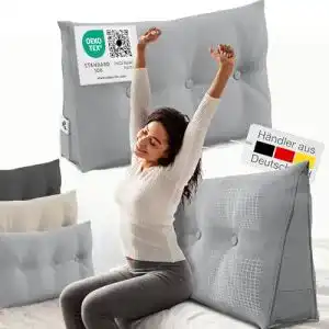 Rückenkissen Eloneo 100 cm breit für Bett und Sofa
