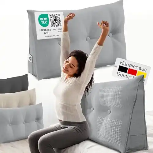 Rückenkissen Eloneo 100 cm breit für Bett und Sofa