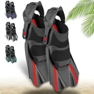 Khroom Kurze Schwimmflossen für Erwachsene zum Schnorcheln