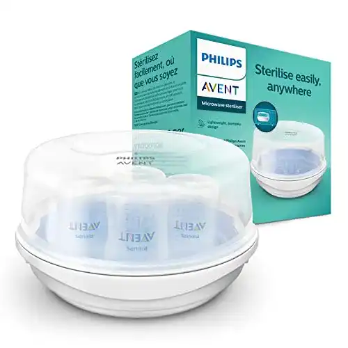 Mikrowellen-Dampfsterilisator von Avent für Babyflaschen und Zubehör