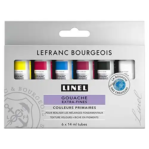 Gouachefarben Lefranc Bourgeois 301239 Mischset mit 6 Primärfarben
