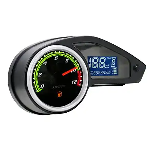 Digitaltacho Asudaro Motorrad Tachometer mit LCD-Anzeige