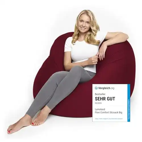 Lumaland Flexi Comfort Sitzsack Big Flexibles Sitzkissen für Kinder und Erwachsene