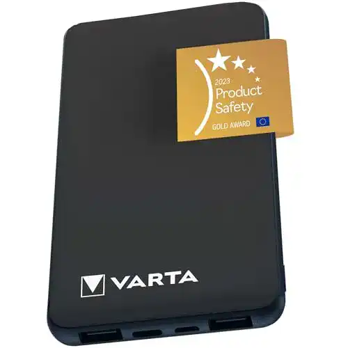 Varta Power Bank 10000mAh mit 4 Anschlüssen für Smartphones und Tablets
