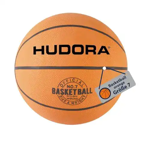 Basketball Hudora Größe 7 orange unaufgepumpt für Indoor und Outdoor