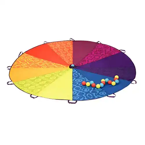 Schwungtuch B. Toys Woo-Hue – Fallschirm für Kinder mit 12 Griffen