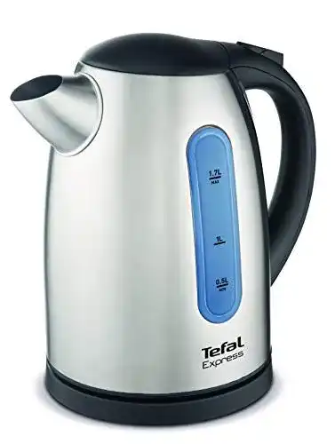 Tefal Express Wasserkocher mit Wasserstandsanzeige und Edelstahl-Optik