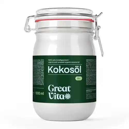 GreatVita Bio Kokosöl nativ und kaltgepresst, 1000 ml