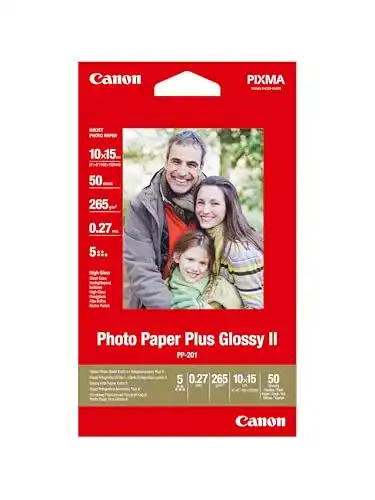 Fotopapier 10×15 cm Canon PP-201 glänzend für Tintenstrahldrucker