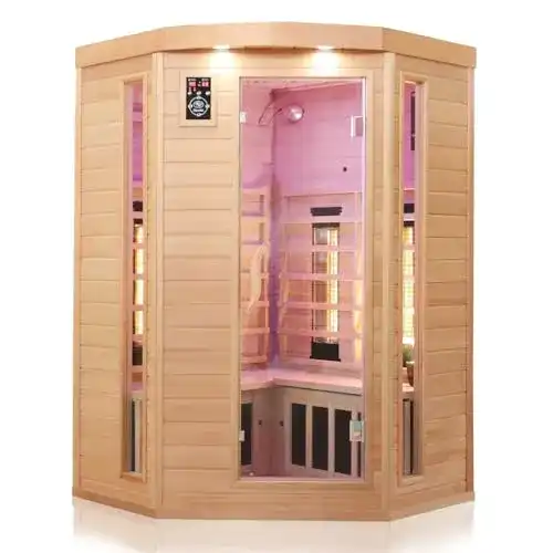 Dewello Infrarotkabine LAKEFIELD 3 für 2-3 Personen, 140cm x 140cm