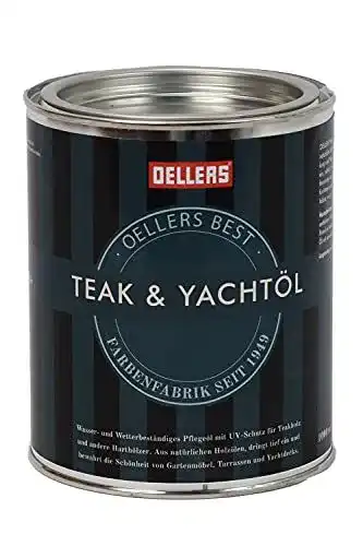 Holzschutzmittel Oellers Teak & Yachtöl für Holzpflege, 1 Liter