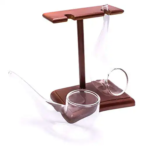Cognacgläser Ckb Ltd Brandy Pipe Sipping Glasses Set mit Holzständer