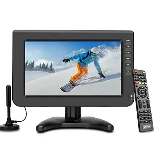 Tragbarer Fernseher Zoshing mit DVB-T2 Tuner und 10,1 Zoll Bildschirm