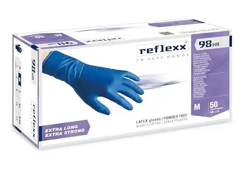 Latexhandschuhe Reflexx R98 puderfrei mit hoher Beständigkeit