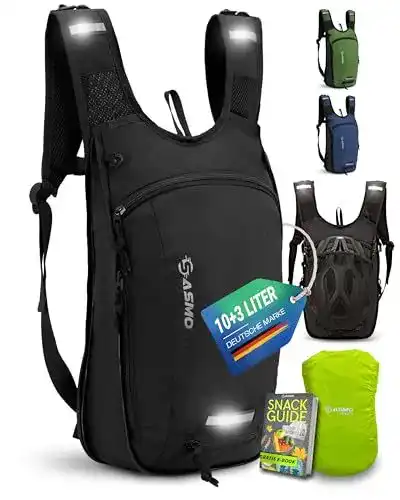 Sasmo Fahrradrucksack 10 Liter mit Thermofach und Helmnetz