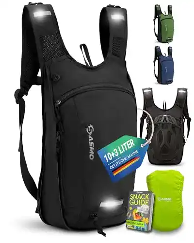 Fahrradrucksack 10 Liter SASMO mit Thermofach und Helmnetz