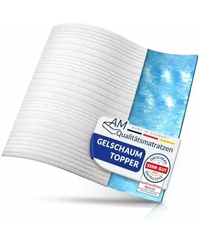 Gelschaum Topper 180×200 cm von AM Qualitätsmatratzen mit RG 50