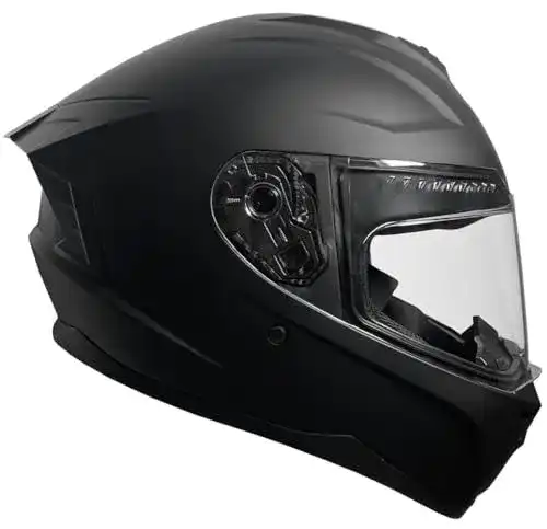 Kinder Motorradhelm Rallox M72 Integralhelm in Schwarz Matt Größe S