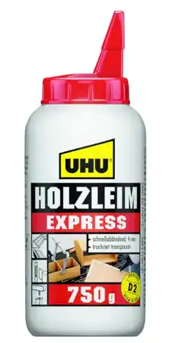 Holzleim UHU EXPRESS 750 g Schnell trocknender Holzkleber