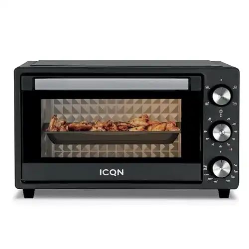 Mini-Backofen 20 Liter von ICQN Kompakter Pizza-Backofen mit Umluft