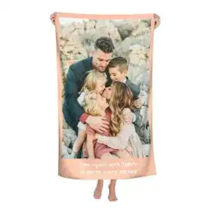 Foto-Handtuch Naispanda personalisiertes Strandtuch mit Bild und Text