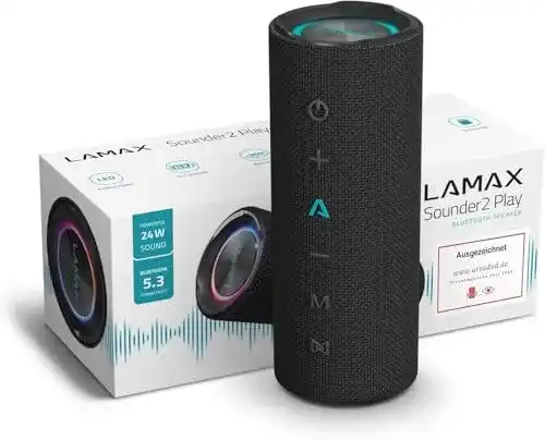 Bluetooth Lautsprecher Lamax Sounder2 Play mit 24 Stunden Akkulaufzeit