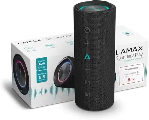 Bluetooth Lautsprecher Lamax Sounder2 Play mit 24 Stunden Akkulaufzeit