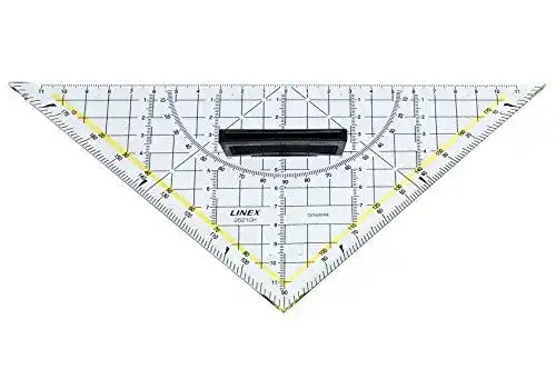 Linex 2621GH Geodreieck mit Griff und Hypotenuse aus Kunststoff