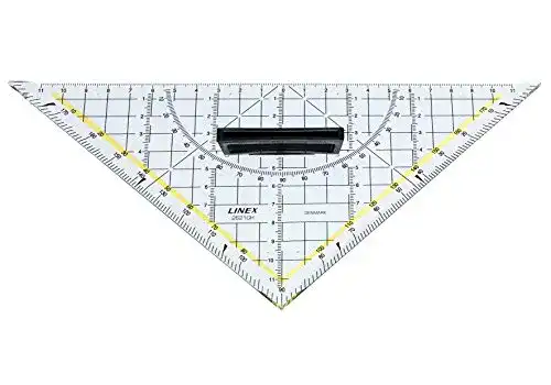 Linex 2621GH Geodreieck mit Griff und Hypotenuse aus Kunststoff