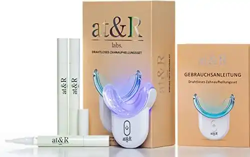 Bleaching-Gel von at&R Labs – LED-Zahnaufhellungsset im Vergleich