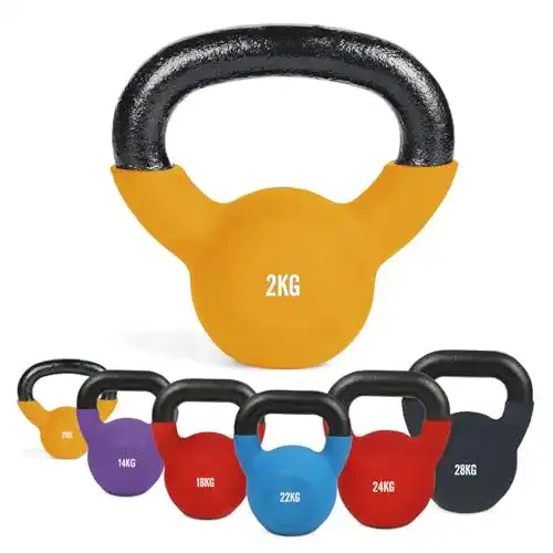 Kettlebell von DoYourFitness aus massivem Gusseisen mit Neoprenbeschichtung
