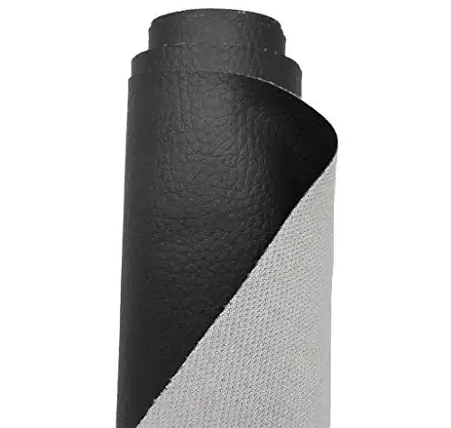 Kunstleder Meterware A-Express Premium Gekörnt Wasserdicht Schwarz