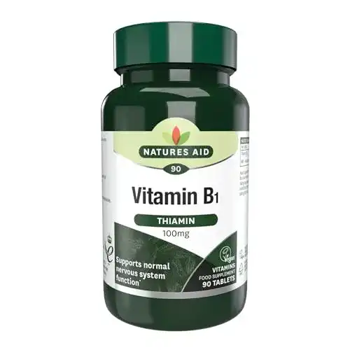 Vitamin B1 Natures Aid Thiamin Hydrochloride 100mg 90 Tabletten