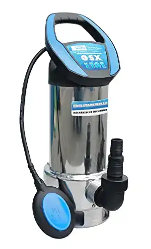 Güde Schmutzwasserpumpe GSX 1101 mit Schwimmerschalter und Edelstahlmantel