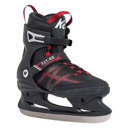 K2 Herren Schlittschuhe F.I.T. ICE Schwarz – Rote Akzente