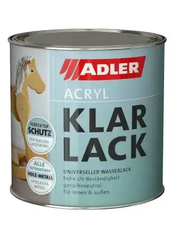 Möbellack ADLER Acryl-Klarlack Farblos, Matt 125ml Dose