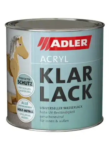 Möbellack ADLER Acryl-Klarlack Farblos, Matt 125ml Dose