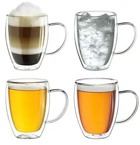 Teegläser Creano doppelwandiges Thermoglas mit Henkel 250ml