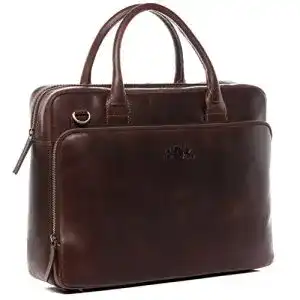 Aktentasche Sid & Vain Laptoptasche Ryan aus Leder für 15,4 Zoll Laptops