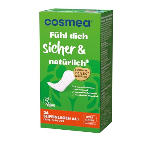 Cosmea Bio Slipeinlagen aus 100% Baumwolle, vegan und ohne Duft im Vorteilspack