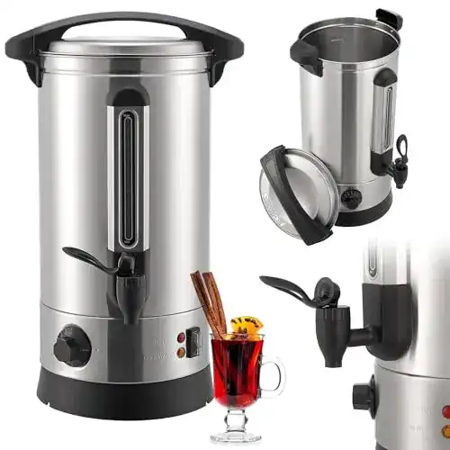 Glühweinkocher Juskys Teramo 10 Liter 1500W mit Zapfhahn