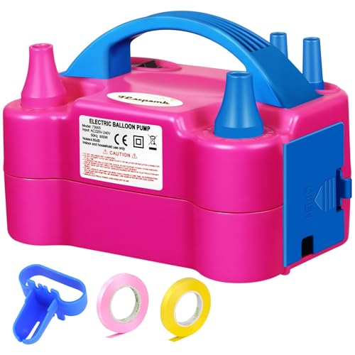 Luftballonpumpe Flsepamb elektrisch mit 600W Motor und 2+2 Düsen