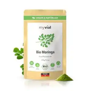 Moringa Pulver Myvial Bio 250g Bioqualität aus kontrolliertem Anbau