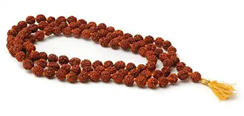 Rudraksha Mala-Kette mit 108 Perlen und einem Durchmesser von 10 mm