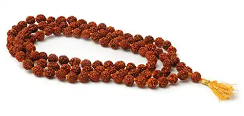Rudraksha Mala-Kette mit 108 Perlen und einem Durchmesser von 10 mm