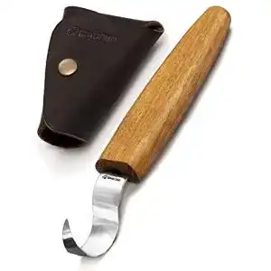 Schnitzmesser Beavercraft SK1S Hakenmesser mit Lederscheide