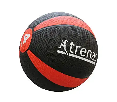 Medizinball Trenas Gummi PRO, 4 kg für professionelles Training