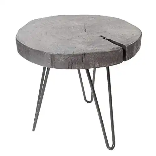 Baumscheiben Tisch Invicta Interior Industrial Hocker GOA 35 cm grau